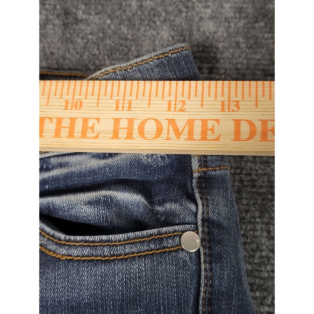 Judy Blue Straight Fit Distressed Denim Jeans Women Juniors Size 1/25 School - Picture 9 of 10